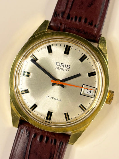 ORIS Super Vintage 1970’s *+BOX* Men’s Manual Date Gold Dress Watch