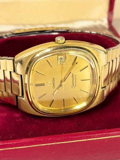 OMEGA Seamaster *+BOX* Vintage 1970’s Men’s Automatic Day Date Gold Watch - 166.0207