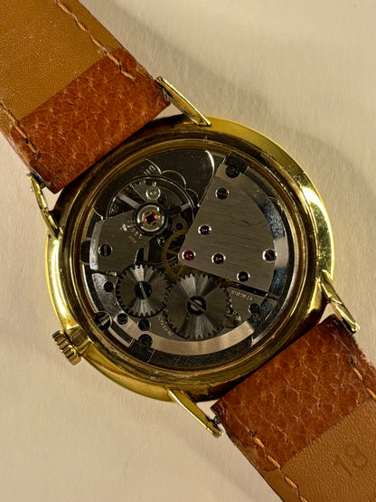 J W Benson Vintage 1950’s Men’s Manual Sunburst Dial Gold Dress Watch