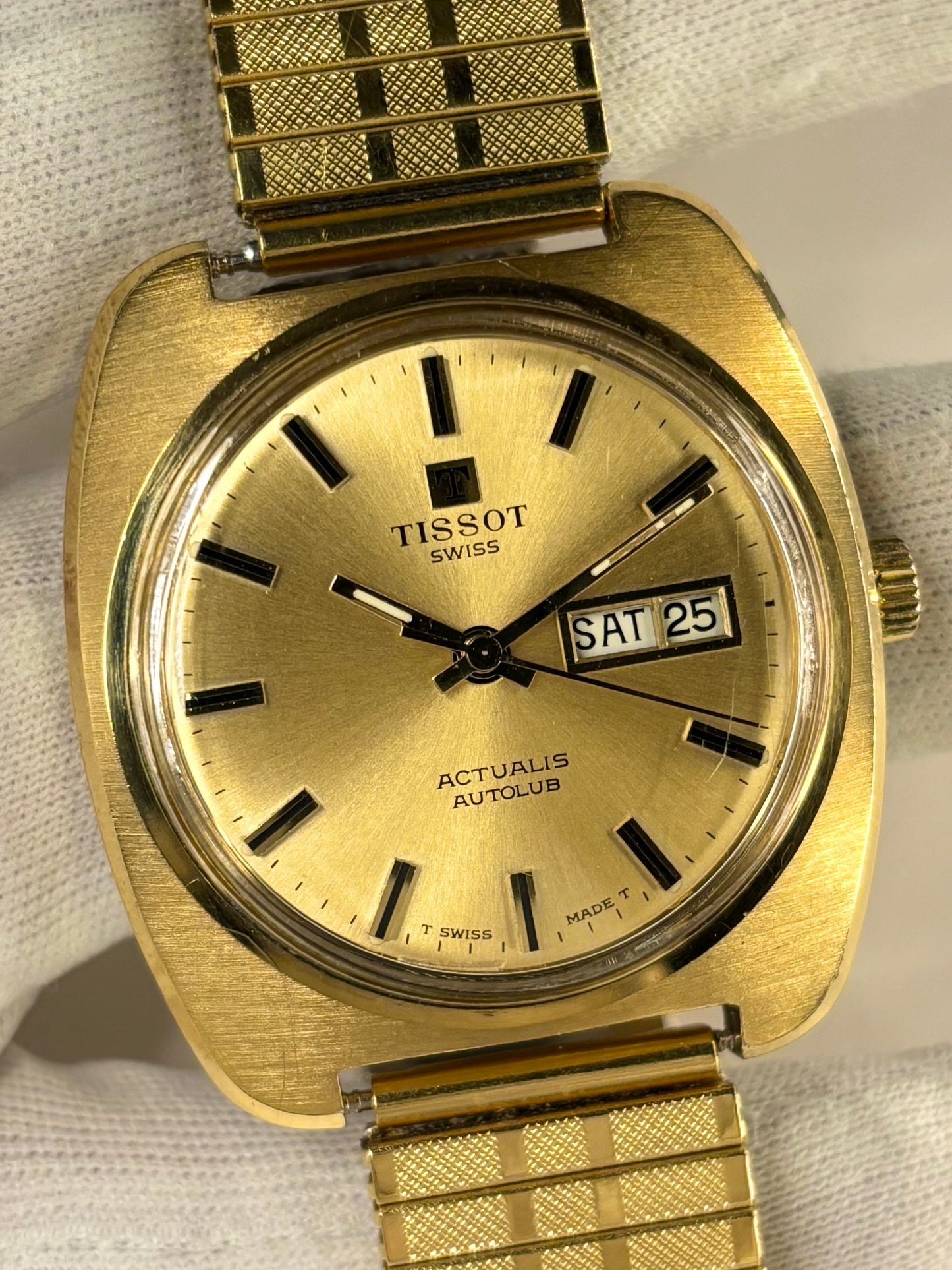 TISSOT Actualis Automatic Vintage 1970’s Men’s Day Date Gold Watch
