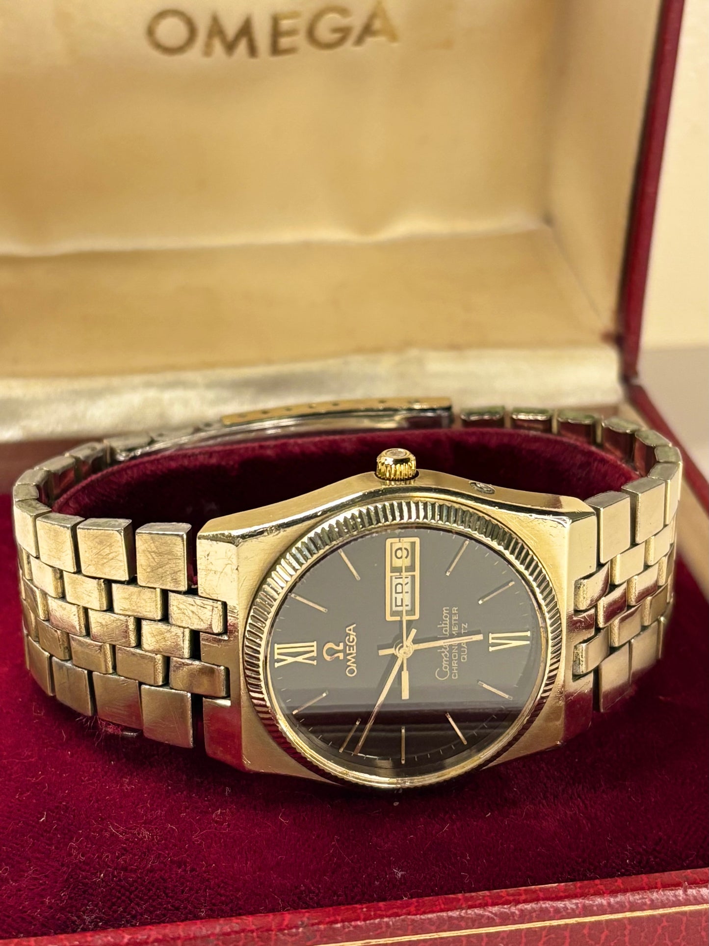 OMEGA Constellation 10K Gold Filled *RARE* Vintage 1970’s Men’s Day Date Watch - 198.0118