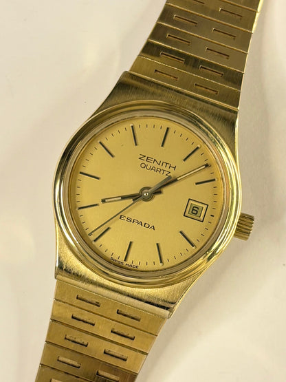ZENITH Espada *+BOX* Ladies Vintage 1980’s Date Gold Watch