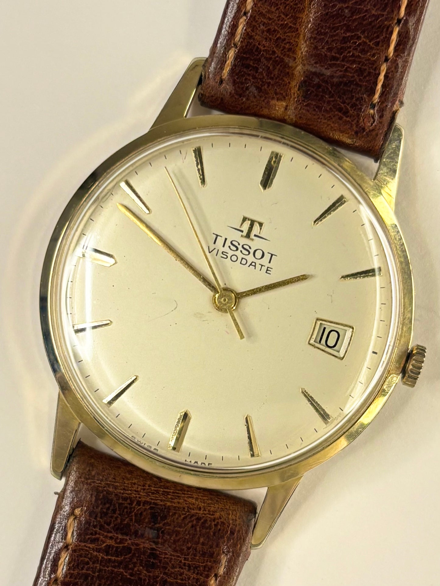 TISSOT Visodate *+BOX* Vintage 1960’s Men’s Manual Date Gold Dress Watch