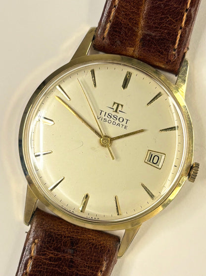 TISSOT Visodate *+BOX* Vintage 1960’s Men’s Manual Date Gold Dress Watch