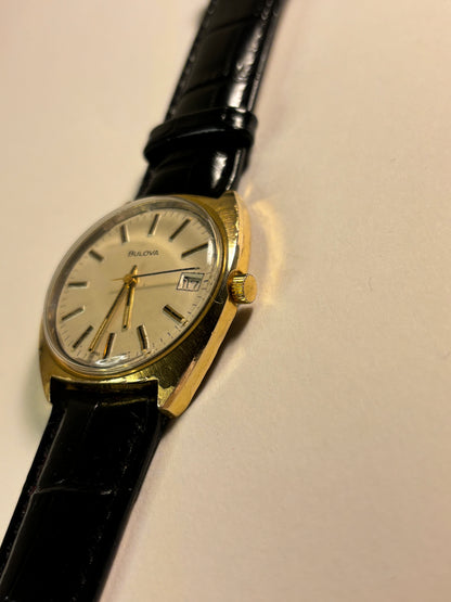 Bulova Gold Plated Square Men's Watch Cal.M4