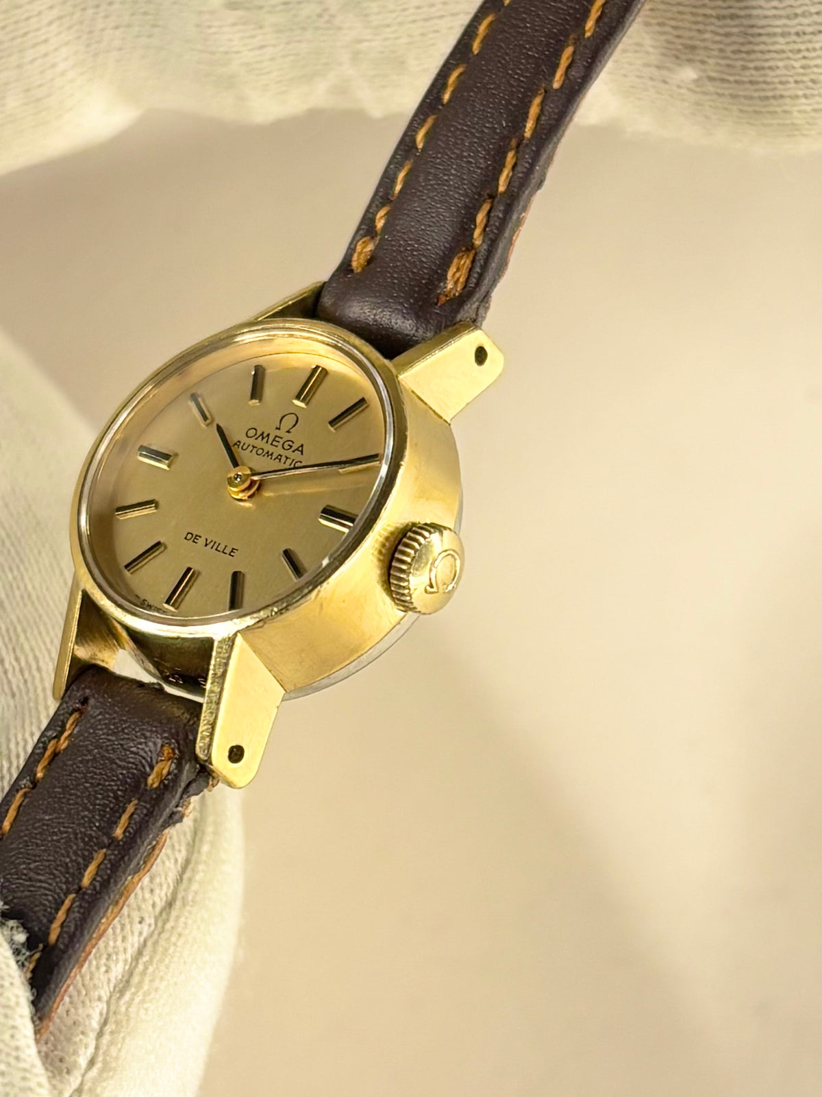 OMEGA De Ville Ladies *+BOX* Vintage 1970’s Automatic Gold Dress Watch - 551.0057