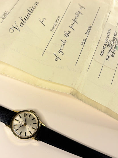 Vintage Omega Genève ladies Ref. 511.0451 gold plated timekeeper showcasing elegant Swiss design