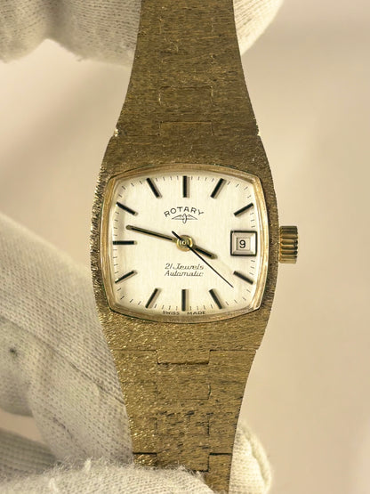 ROTARY Ladies Vintage 1970’s *+BOX* Automatic Gold Watch