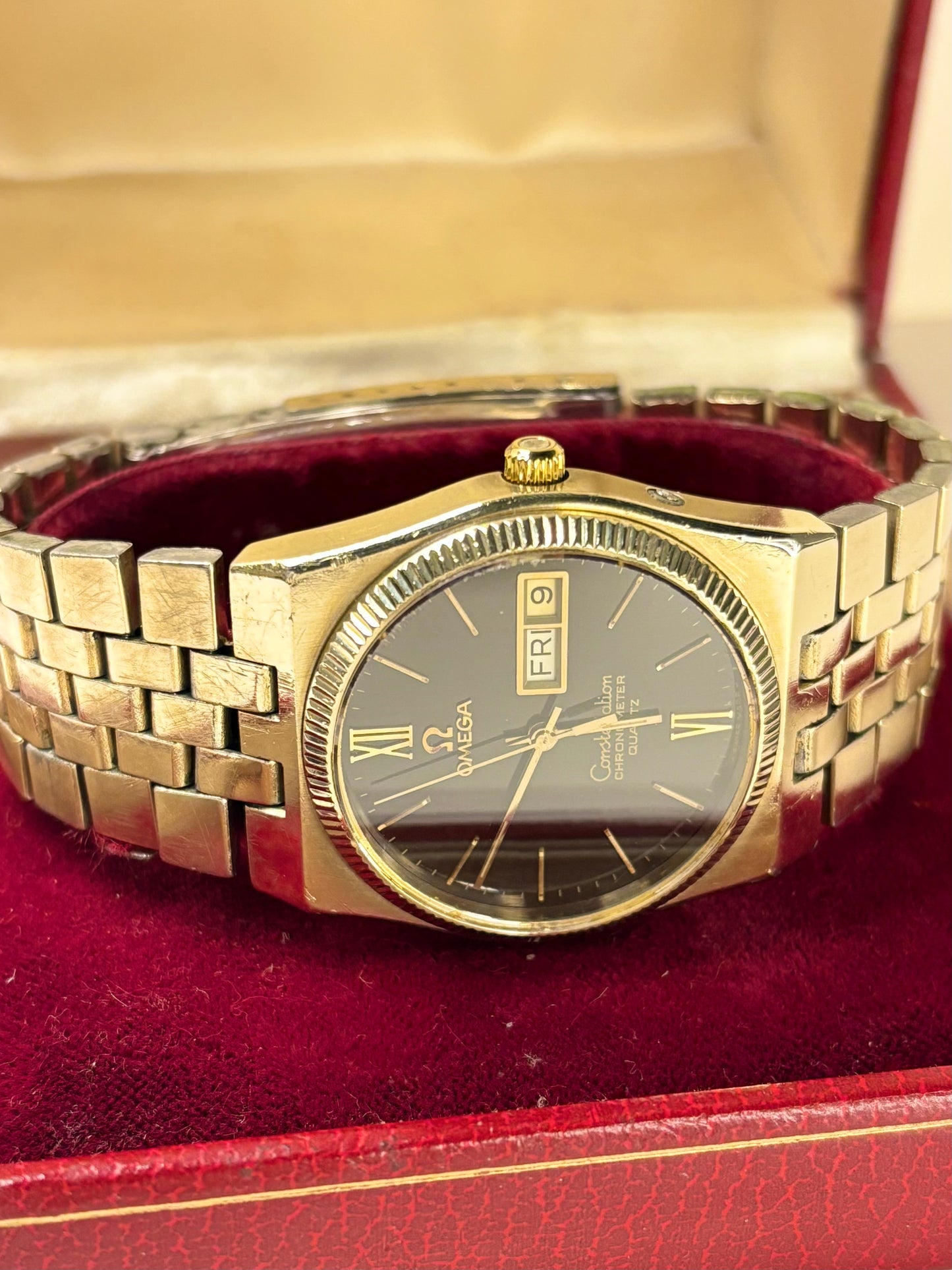 OMEGA Constellation 10K Gold Filled *RARE* Vintage 1970’s Men’s Day Date Watch - 198.0118