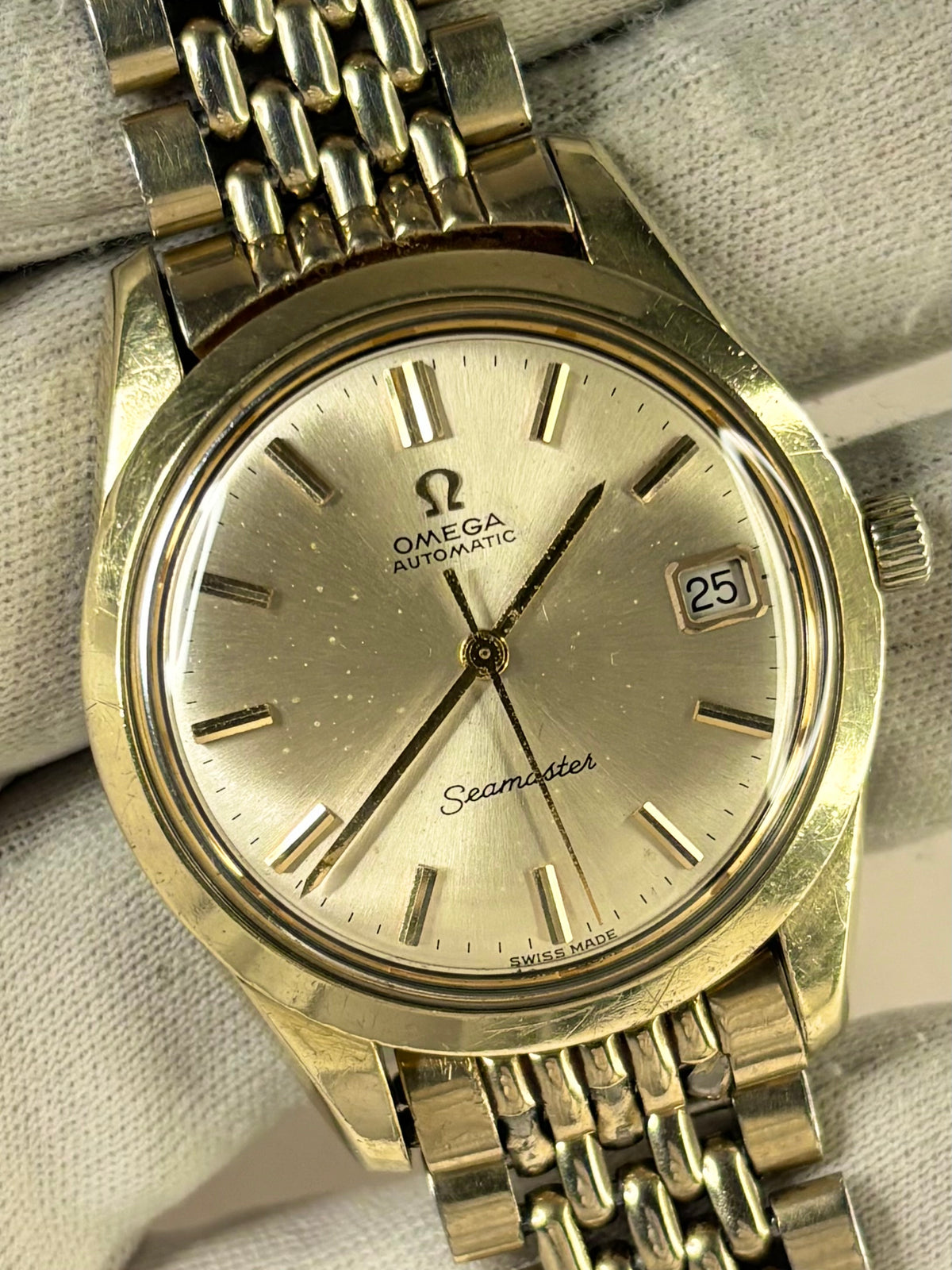 OMEGA Seamaster *+BOX* Vintage 1960’s Men’s Automatic Gold Watch - 166.010