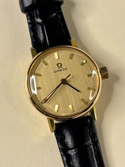 Collectible Omega ladies Ref. 531.005 1973 timekeeper featuring gold toned dial and vintage Swiss craftsmanship
