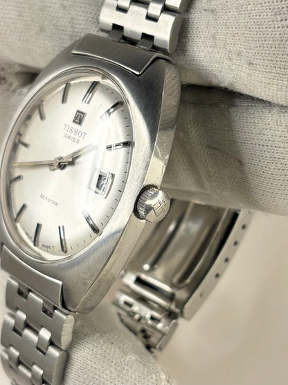 TISSOT Seastar Vintage 1970’s *+BOX* Men’s Manual Date Silver Watch