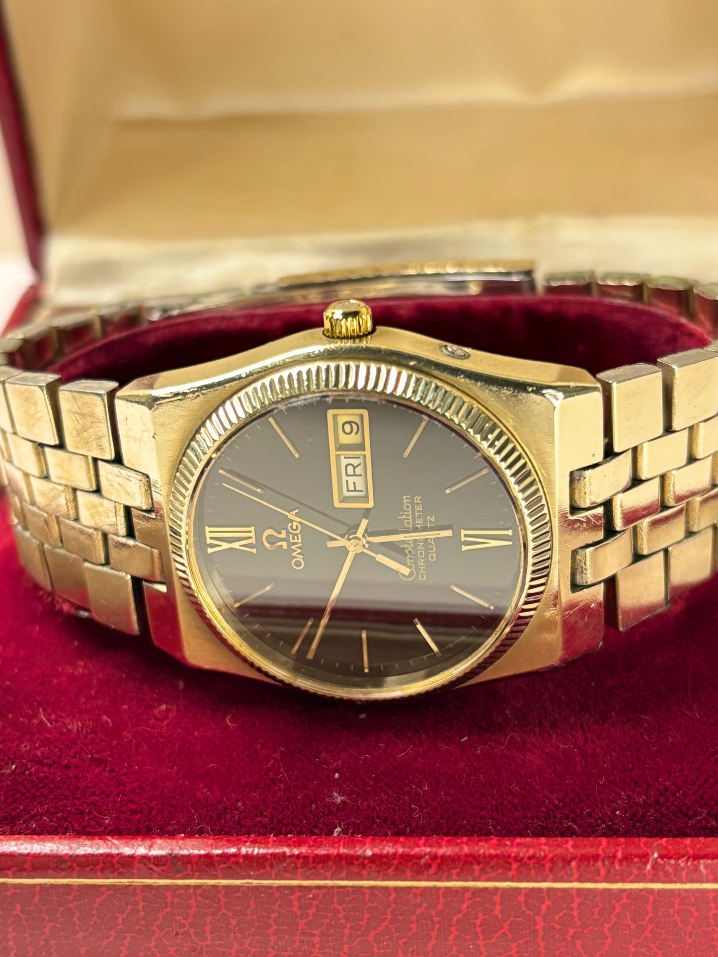 OMEGA Constellation 10K Gold Filled *RARE* Vintage 1970’s Men’s Day Date Watch - 198.0118