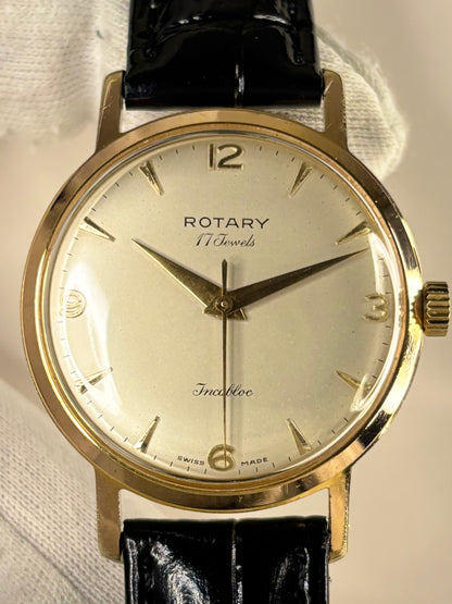 Rotary Ref. 1967 1967 men’s dress timekeeper powered by Swiss manual wind movement