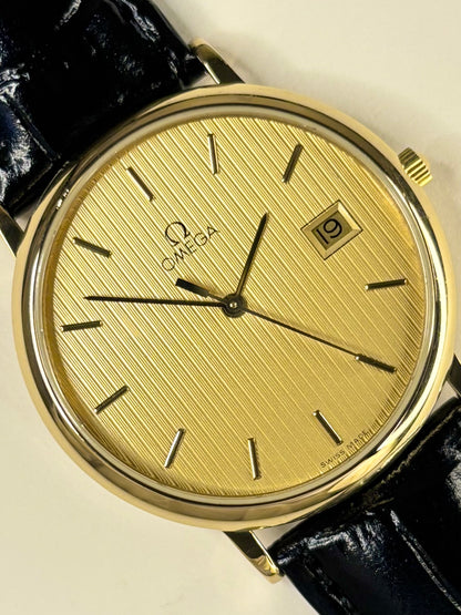 1989 Omega De Ville Ref. 196.0312 men’s quartz watch gold plated case