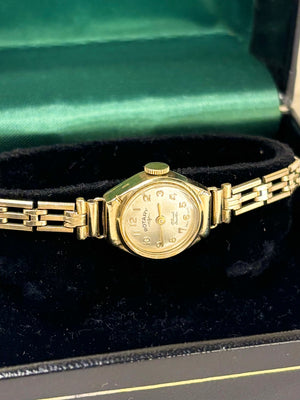 ROTARY Ladies 9ct Gold *+BOX* Vintage 1960’s Manual Watch