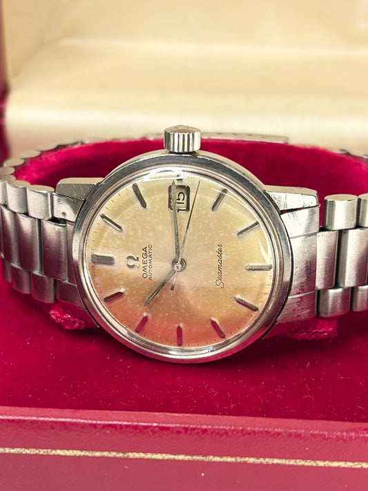 OMEGA Seamaster Vintage *+BOX* 1960’s Men’s Date Automatic Silver Watch - 166.002
