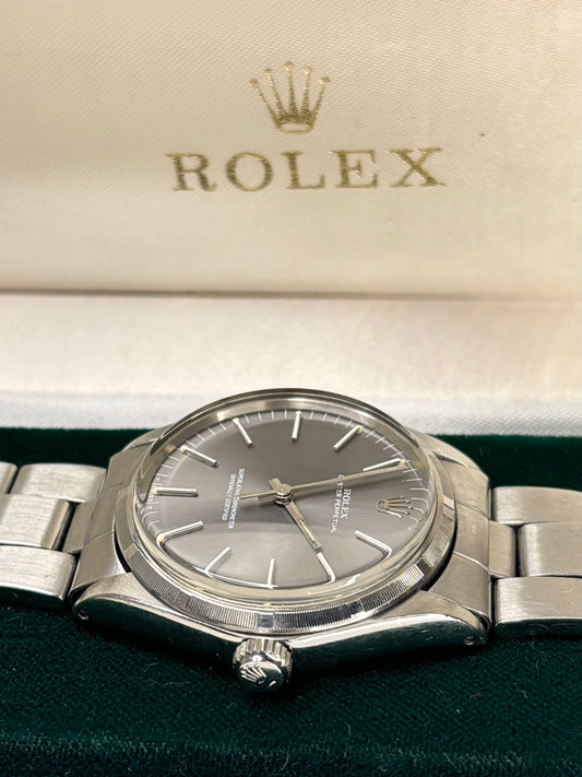 ROLEX Oyster Perpetual *FULL SET* Vintage 1970’s Men’s Automatic Silver Watch - 1002
