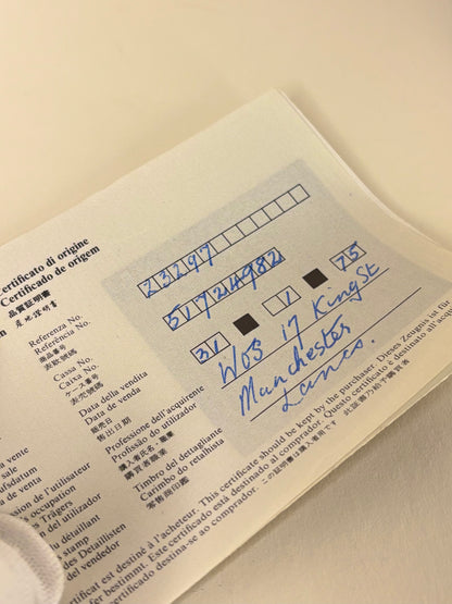 Papers of Longines vintage 1974 9ct gold manual wind men’s watch