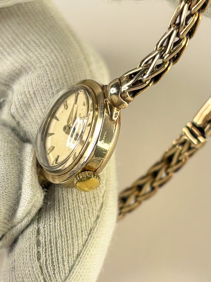 OMEGA 9ct Gold Ladies *+BOX* Vintage 1950’s Manual Cocktail Watch - 77824