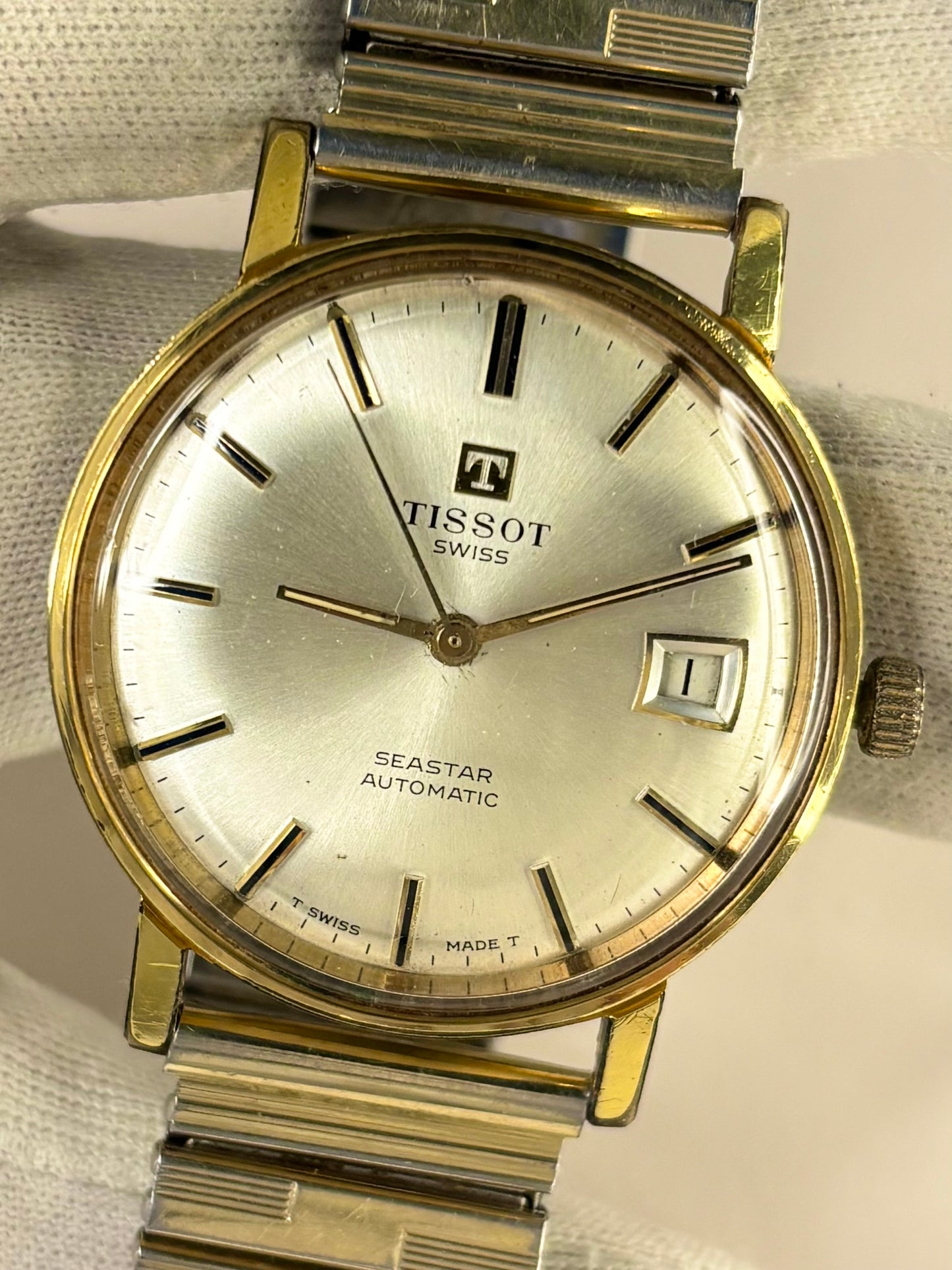 TISSOT Seastar *+BOX* Vintage 1960’s Men’s Automatic Date Gold Watch