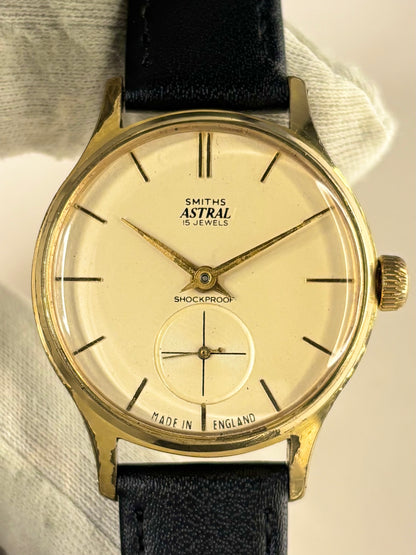 SMITHS Astral Vintage 1960’s Men’s Manual Sub-Seconds Gold Dress Watch