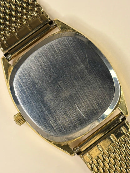 Omega quartz men’s vintage dress watch ref. 192.0034, 35mm case, slight hinge wear on box