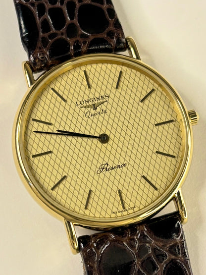 Longines vintage 1994 men’s timepiece gold plated quartz superb condition