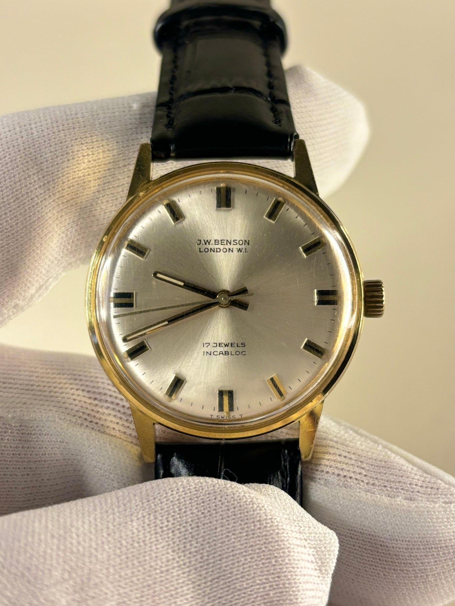 J W Benson London W.1. Gold 1960’s Manual Dress Watch 338