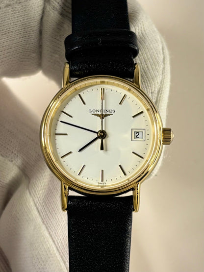 Longines Ladies Vintage 1990’s Quartz Gold Date Watch - L4.220.2