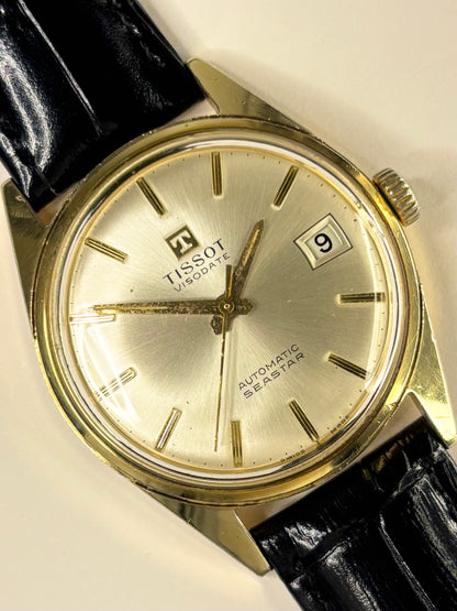 TISSOT Seastar Visodate Vintage 1970’s Men’s Automatic Gold Dress Watch