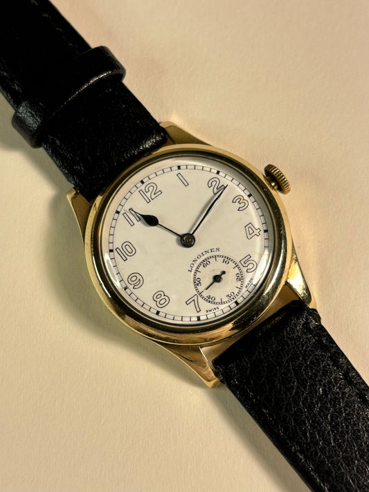 Longines 9ct Solid Gold 1940’s Sub-Seconds Manual Watch 10.68