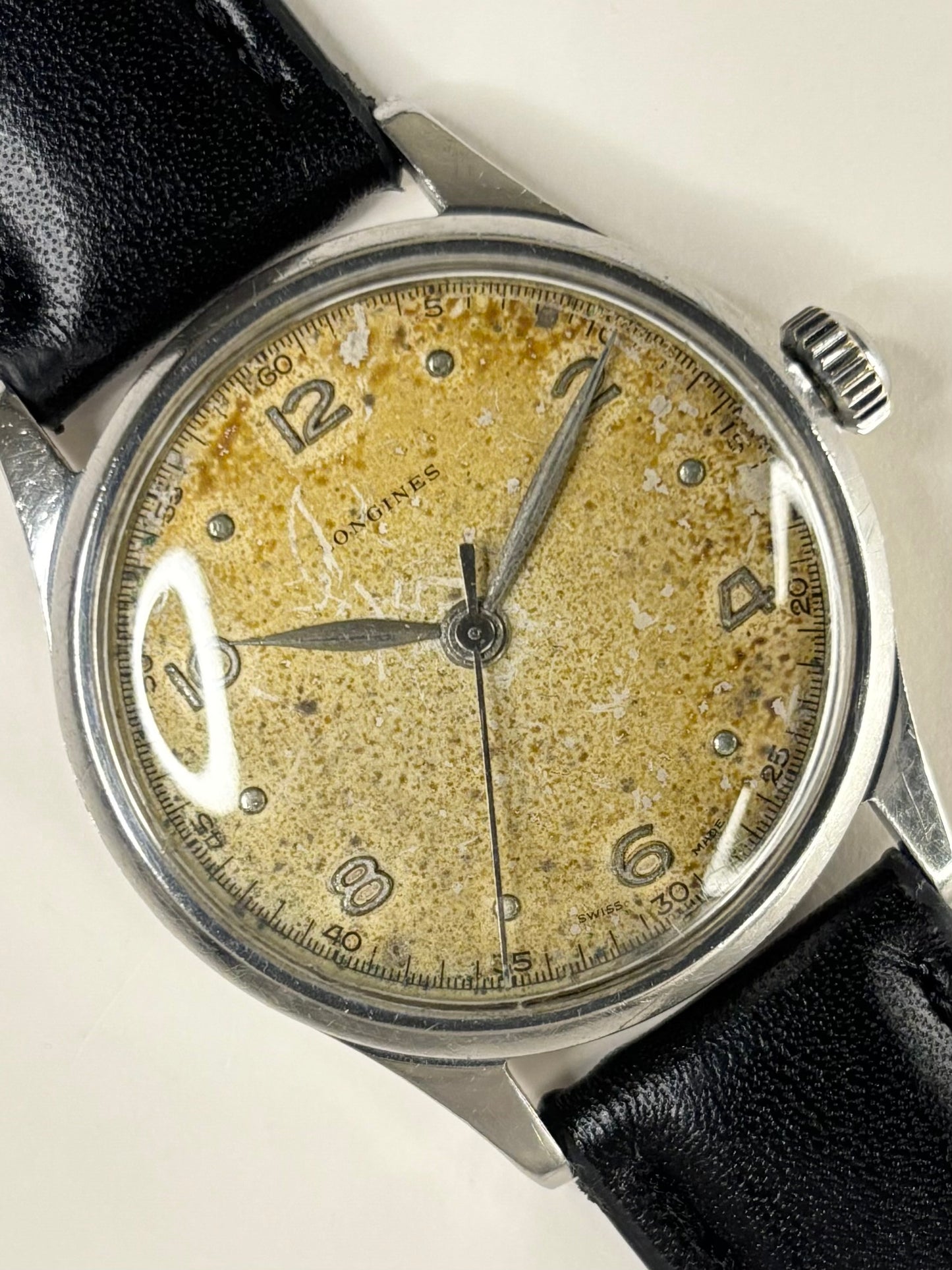 LONGINES ‘Pilots’ Vintage 1950’s Men’s Manual Silver Dress Watch