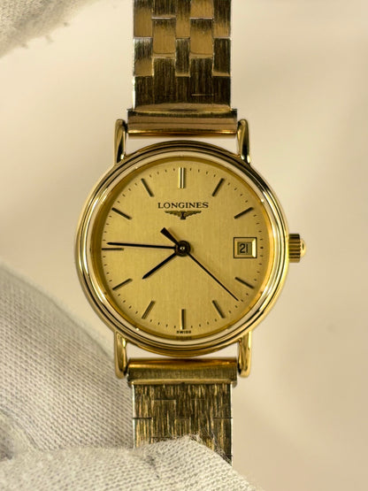 Vintage 1999 Longines ladies’ quartz watch gold plated case crisp dial L4.136.2