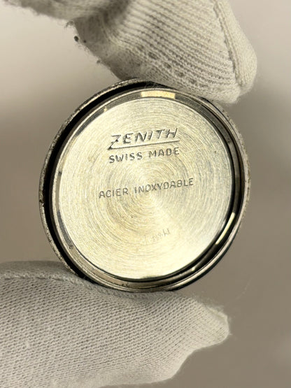 Zenith 1973 gold plated men’s vintage dress timekeeper caseback view with hallmark details