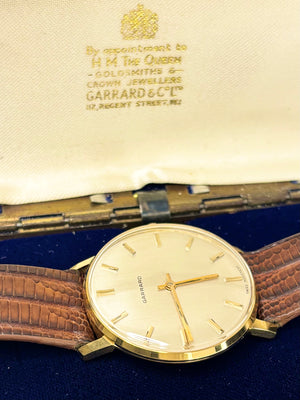 GARRARD Vintage 1970’s *+BOX* Men’s Manual Gold Dress Watch