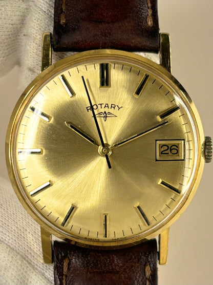 Rotary Ref. 1966 1966 men’s dress timekeeper powered by reliable Swiss manual wind movement