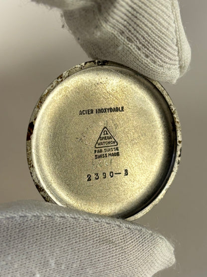 OMEGA Vintage 1940’s 30T2 PC Men’s Manual Silver Sub-Seconds Watch - 2390-8