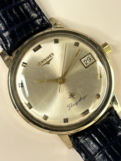 Vintage 1966 Longines Flagship men’s dress watch 10K gold filled case sunburst dial