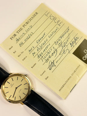 OMEGA De Ville Vintage 1970’s *+PAPERS* Men’s Manual Gold Dress Watch - 111.0107