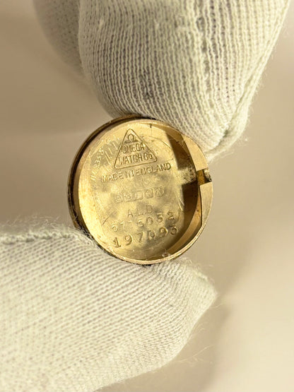 Caseback of Omega vintage 1960s ladies’ 9ct gold manual wind watch 511.5032
