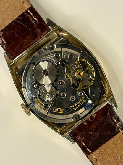 Bulova 10K Rolled Gold Vintage 1960’s Men’s Sunburst Dial Tank Watch - 11 AL