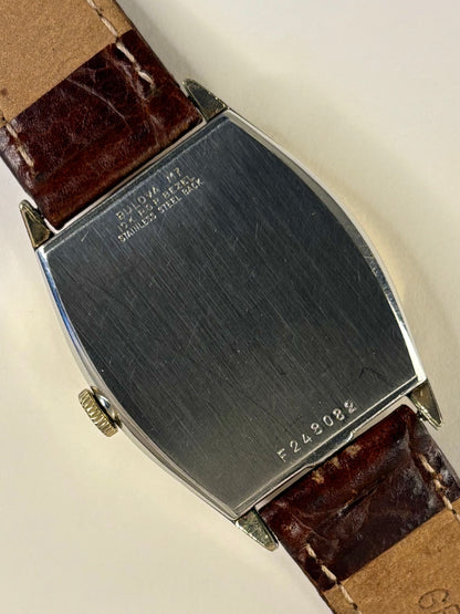 Bulova 10K Rolled Gold Vintage 1960’s Men’s Sunburst Dial Tank Watch - 11 AL