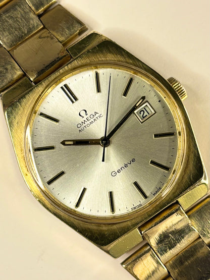 OMEGA Geneve *+BOX* Vintage 1970’s Men’s Automatic Date Gold Watch - 166.0099
