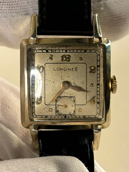 Longines 10K Gold Filled Vintage 1940’s Men’s Square Manual Watch - 23Z