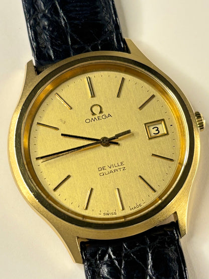Omega De Ville *WITH PAPERS* Vintage 1970’s Men’s Quartz Gold Dress Watch - 192.