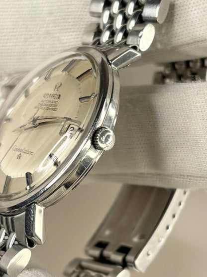 OMEGA Constellation ‘Pie-Pan’ *+BOX&PAPERS* Vintage 1960’s Men’s Automatic Date Silver Watch - 168.004