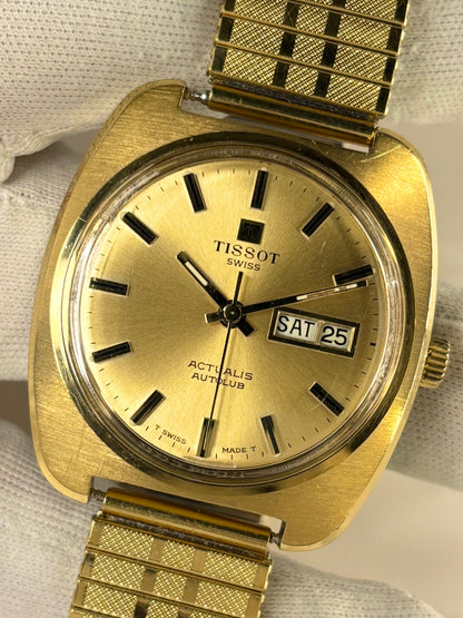 TISSOT Actualis Automatic Vintage 1970’s Men’s Day Date Gold Watch