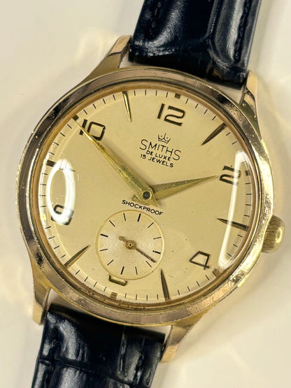SMITHS De Luxe Vintage 1960’s Men’s Manual Sub-Seconds Gold Dress Watch