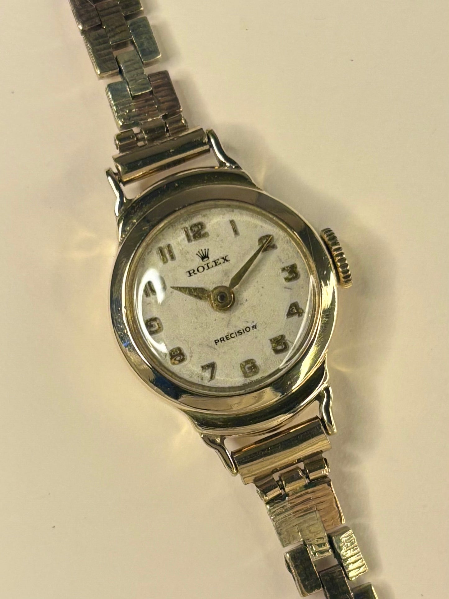 ROLEX Precision 9ct Gold *+BOX* Ladies Vintage 1950's Manual Watch